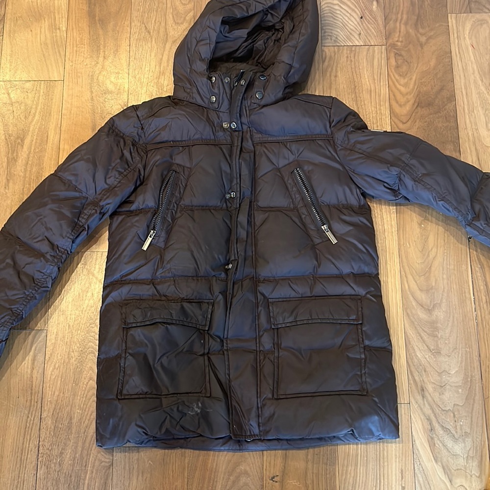 ADD coat puffer 14 brown parka down children’s  hoodie winter coat kids